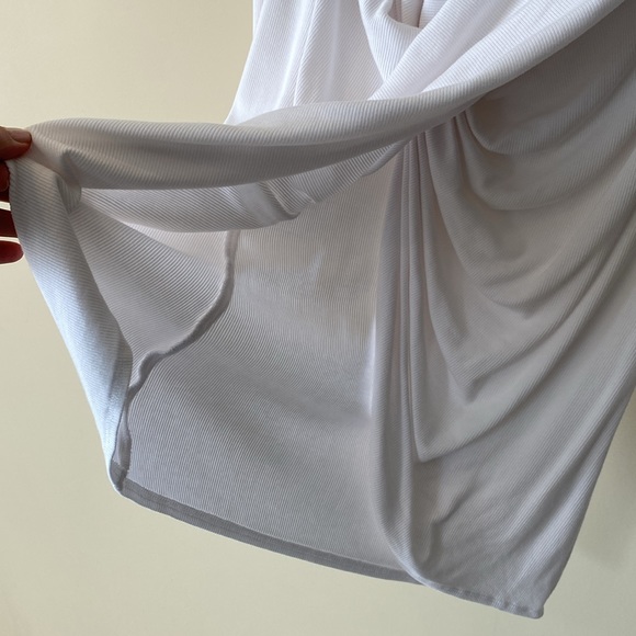 Fifteen Twenty Ribbed Cowl Neck Top - White - Size‎ XS - Picture 4 of 7